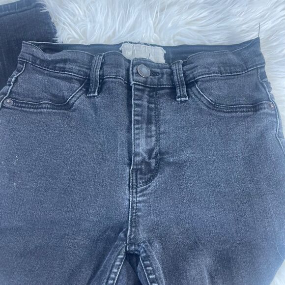 Free People Distressed Black Skinny Jeans Sz 26 - Picture 1 of 10
